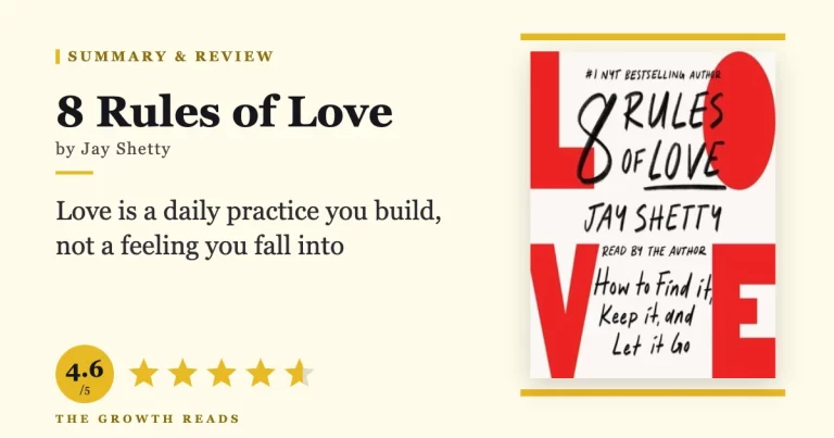 8 Rules of Love by Jay Shetty — summary and review with 4.6/5 rating