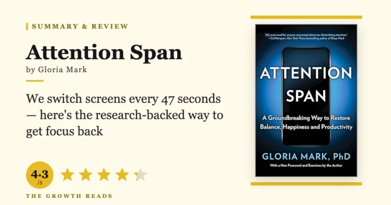 Attention Span by Gloria Mark — summary and review with 4.3/5 rating