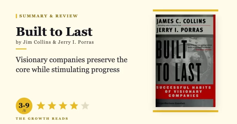 Built to Last Summary & Review: The Blueprint for Companies That Endure