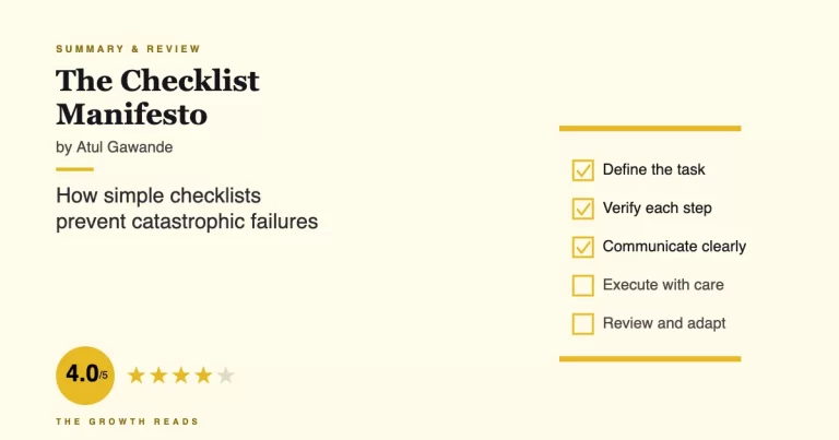 The Checklist Manifesto Summary & Review: How Simple Lists Prevent Catastrophic Failures