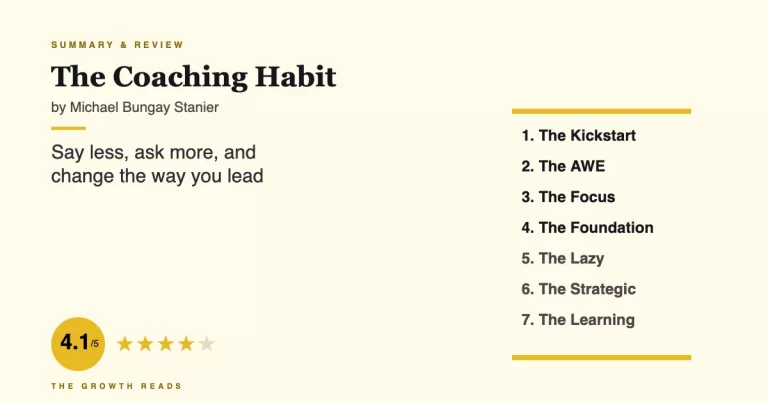 The Coaching Habit Summary and Review - The Growth Reads