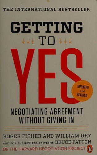 Getting to Yes by Roger Fisher and William Ury book cover