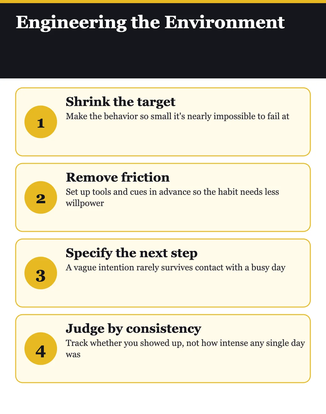 Engineering the environment for habit change, from How a Little Becomes a Lot