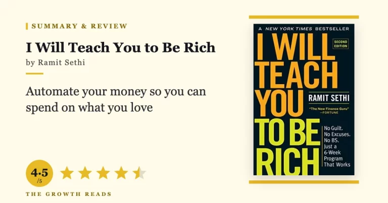 I Will Teach You to Be Rich by Ramit Sethi — summary and review with 4.5/5 rating