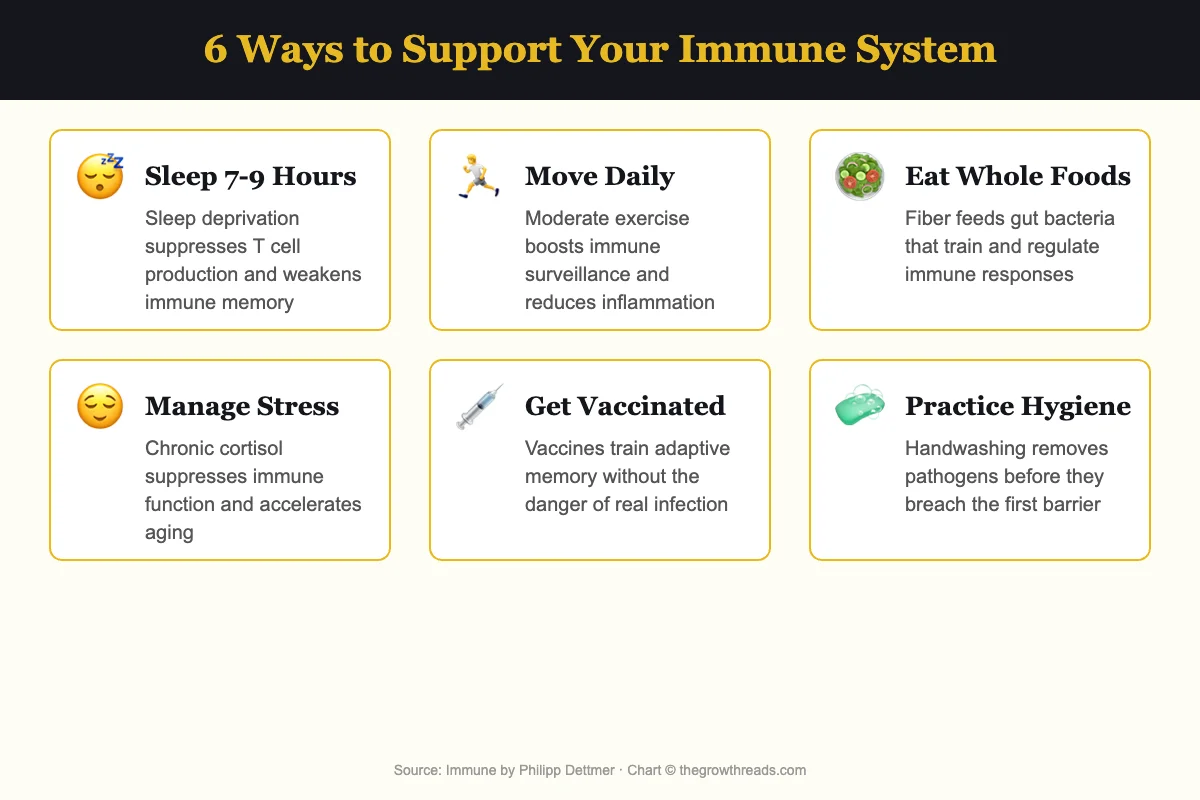 6 ways to support your immune system from Immune by Philipp Dettmer