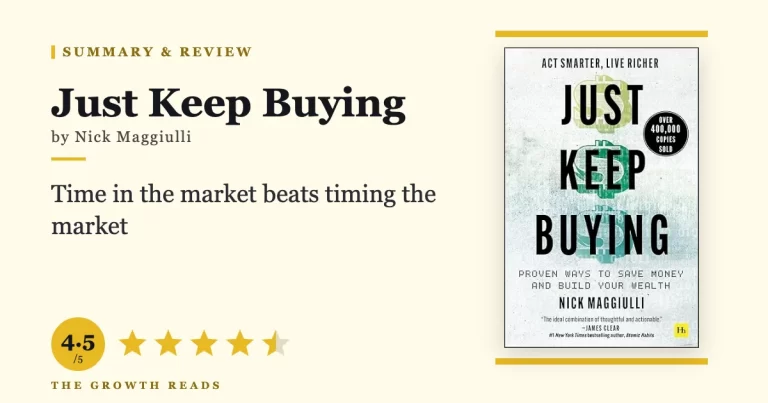 Just Keep Buying by Nick Maggiulli — summary and review with 4.5/5 rating