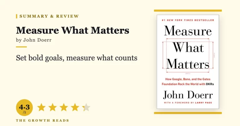 Measure What Matters Summary & Review: The Goal-Setting System Behind Google’s Explosive Growth