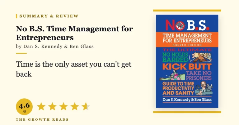 No B.S. Time Management for Entrepreneurs by Dan S. Kennedy and Ben Glass — summary and review with 4.6/5 rating