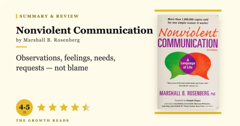 Nonviolent Communication by Marshall B. Rosenberg — summary and review with 4.5/5 rating
