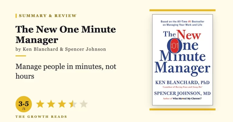 The New One Minute Manager by Ken Blanchard & Spencer Johnson — summary and review with 3.5/5 rating