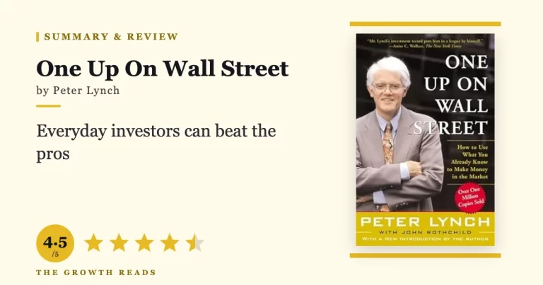 One Up On Wall Street by Peter Lynch — summary and review with 4.5/5 rating