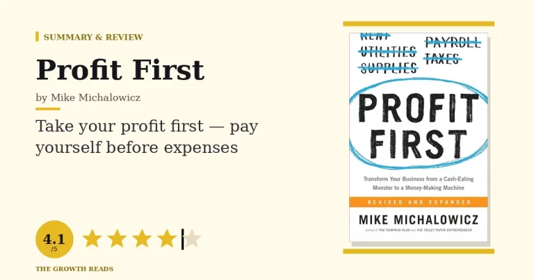 Profit First by Mike Michalowicz — summary and review with 4.1/5 rating