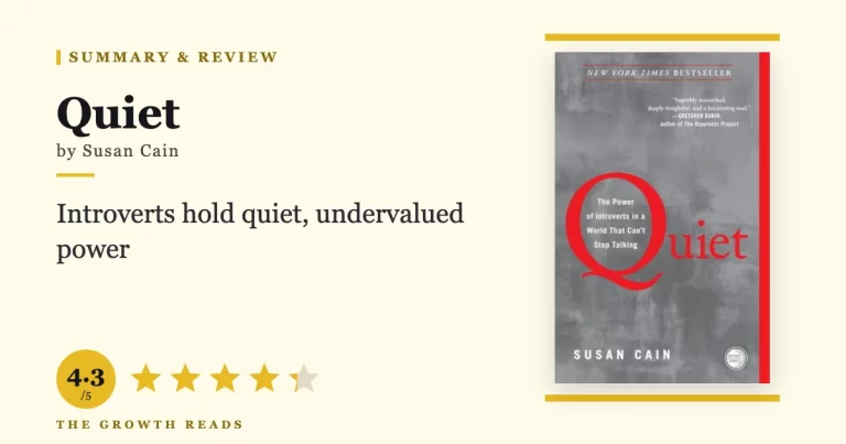 Quiet by Susan Cain — summary and review with 4.3/5 rating