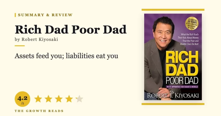 Rich Dad Poor Dad by Robert Kiyosaki — summary and review with 4.2/5 rating