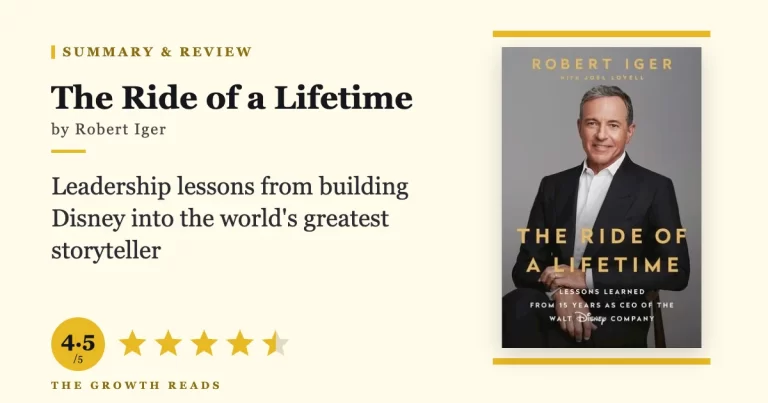 The Ride of a Lifetime by Robert Iger — summary and review with 4.5/5 rating