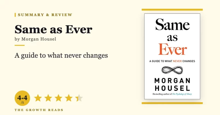 Same as Ever by Morgan Housel — summary and review with 4.4/5 rating
