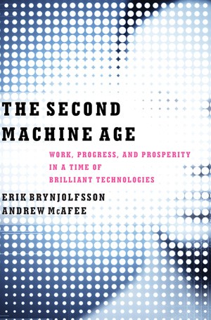 The Second Machine Age book cover by Erik Brynjolfsson and Andrew McAfee