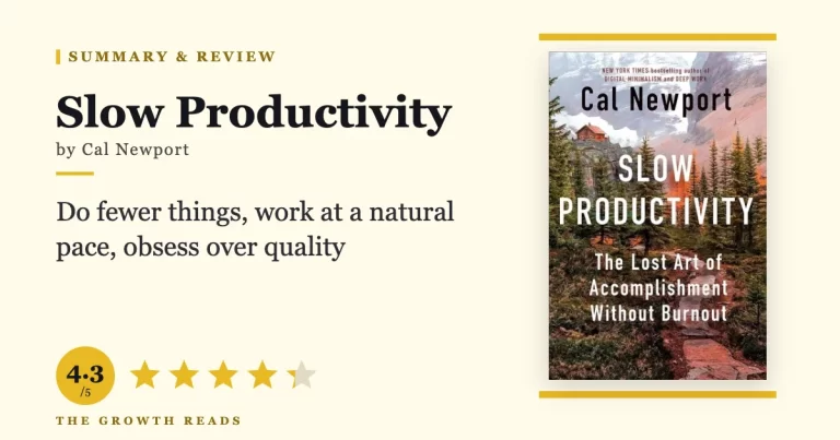 Slow Productivity by Cal Newport — summary and review with 4.3/5 rating