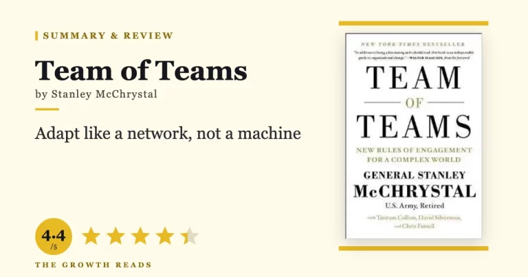 Team of Teams by Stanley McChrystal — summary and review with 4.4/5 rating