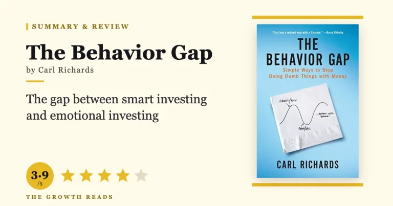The Behavior Gap by Carl Richards — summary and review with 3.9/5 rating