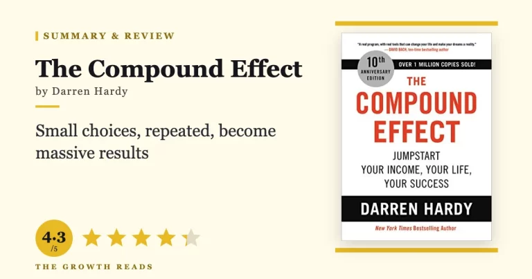 The Compound Effect by Darren Hardy — summary and review with 4.3/5 rating