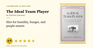 The Ideal Team Player Summary & Review: Hire for Humility, Hunger, and People Smarts