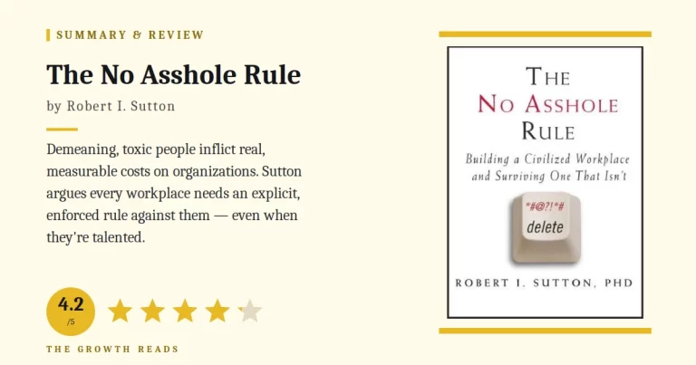 The No Asshole Rule Summary and Review