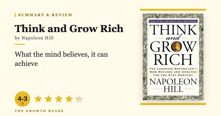 Think and Grow Rich by Napoleon Hill — summary and review with 4.3/5 rating