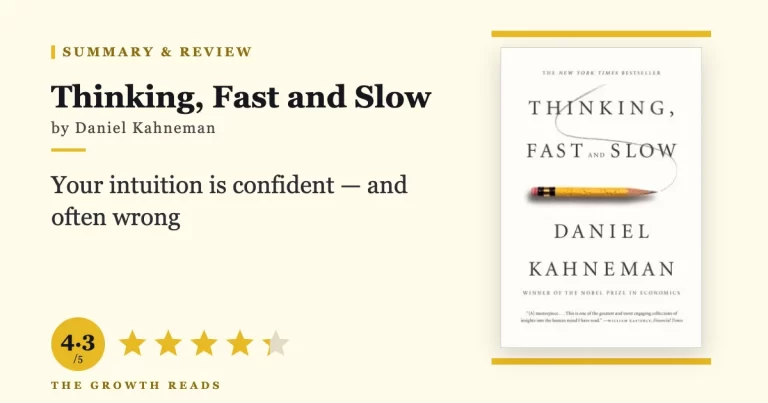 Thinking, Fast and Slow by Daniel Kahneman — summary and review with 4.3/5 rating
