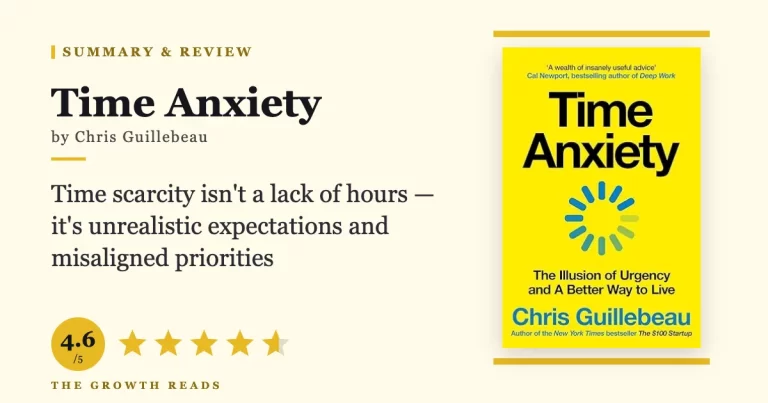 Time Anxiety by Chris Guillebeau — summary and review with 4.6/5 rating