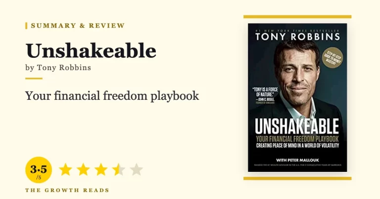 Unshakeable by Tony Robbins — summary and review with 3.5/5 rating