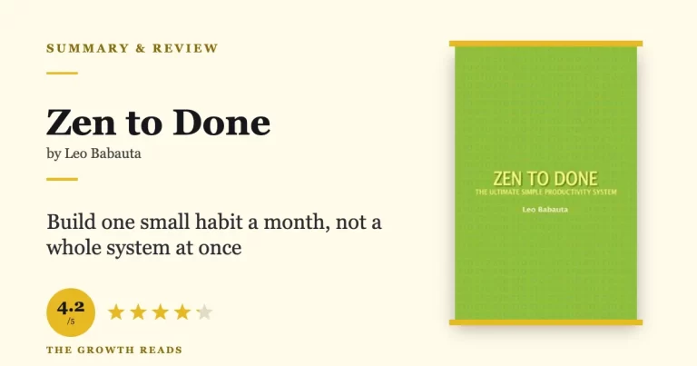 Zen to Done by Leo Babauta summary and review featured image