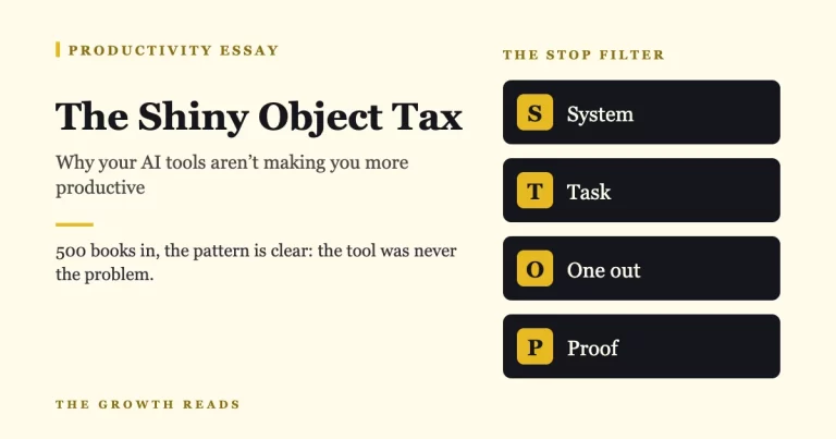 The Shiny Object Tax — why AI tools are not making you more productive, with the STOP filter