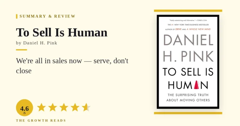 To Sell Is Human Summary & Review: Move Others by Serving