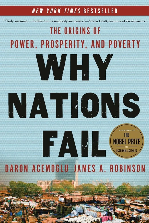 Why Nations Fail by Daron Acemoglu and James A. Robinson book cover