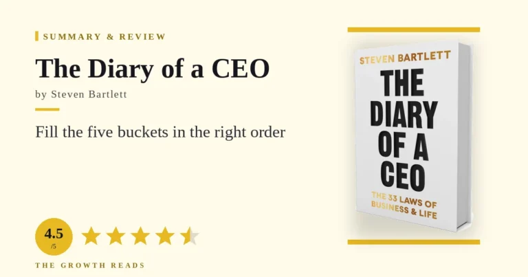 The Diary of a CEO by Steven Bartlett — summary and review with 4.5/5 rating