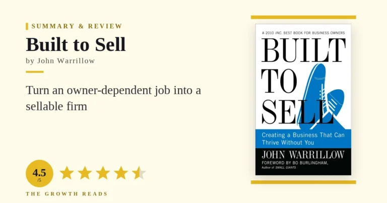 Built to Sell by John Warrillow — summary and review with 4.5/5 rating