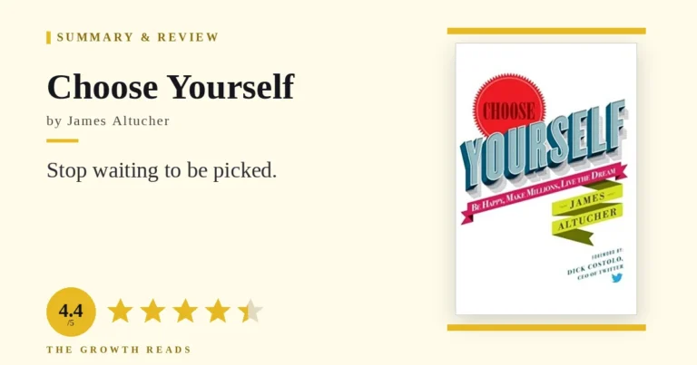 Choose Yourself by James Altucher — summary and review with 4.4/5 rating