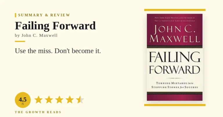 Failing Forward by John C. Maxwell — summary and review with 4.5/5 rating