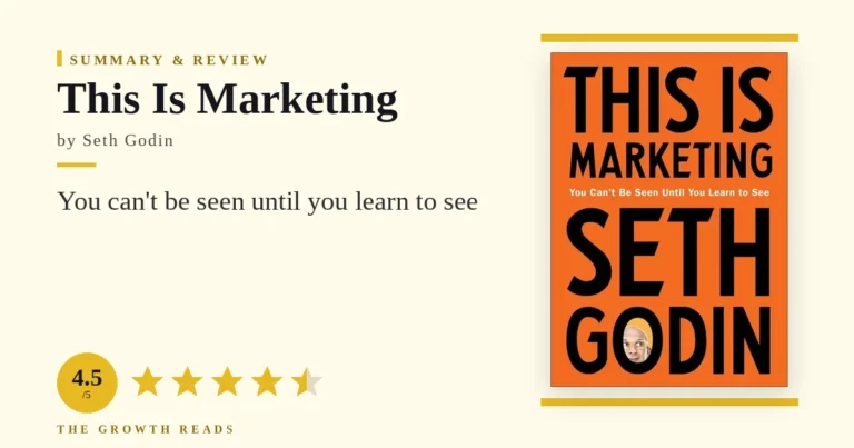 This Is Marketing by Seth Godin — summary and review with 4.5/5 rating