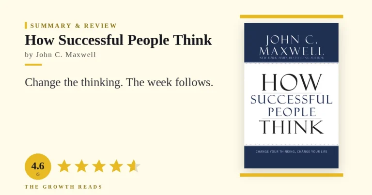 How Successful People Think by John C. Maxwell — summary and review with 4.6/5 rating