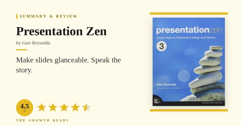 Presentation Zen Summary & Review: Make Slides a Glance