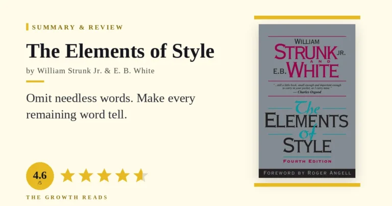 The Elements of Style by William Strunk Jr. & E. B. White — summary and review with 4.6/5 rating